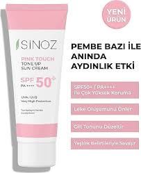Sinoz Spf 50+ Ton Eşitleyici Pembe Yüz Güneş Kremi 