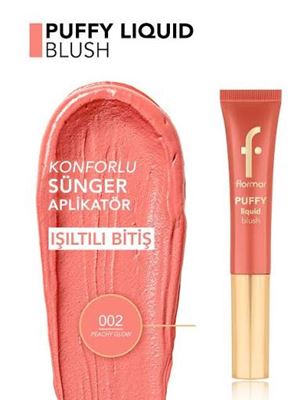 Flormar Puffy Liquid Blush Likit Allık 002 Peachy Glow