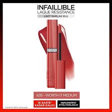 Loreal Paris Infaillible Laque Resistance Likit Parlak Ruj 635 Worth It Medium