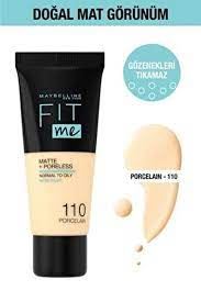 Fit Me Matte + Poreless Foundation 110 Porcelaın 30 Ml