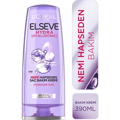 Elseve Hydra [Hyaluronic] Nemi Hapseden Saç Bakım Kremi 390 Ml