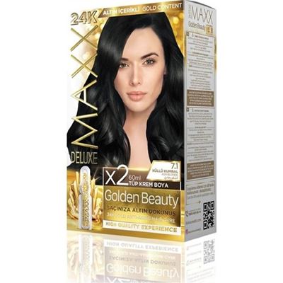 Maxx Deluxe Golden Altın Içerikli Saç Boyası 7.1 Küllü Kumral